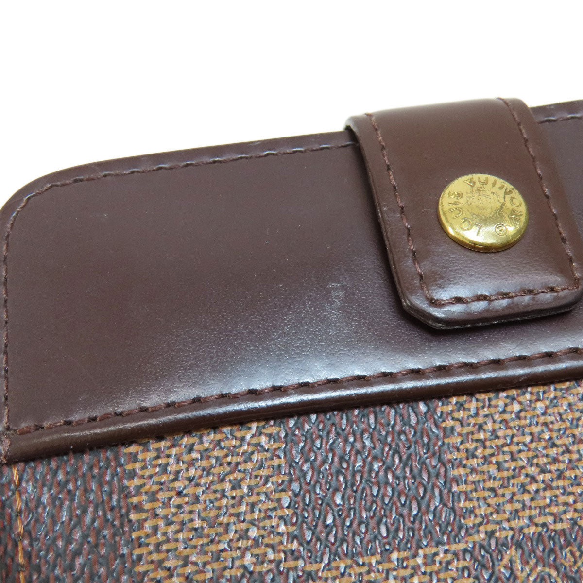 LOUIS VUITTON Bifold Wallet M61668 Damier canvas Brown Compact zip Women  d