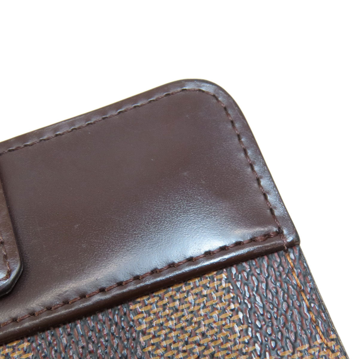 LOUIS VUITTON Bifold Wallet M61668 Damier canvas Brown Compact zip Women  d