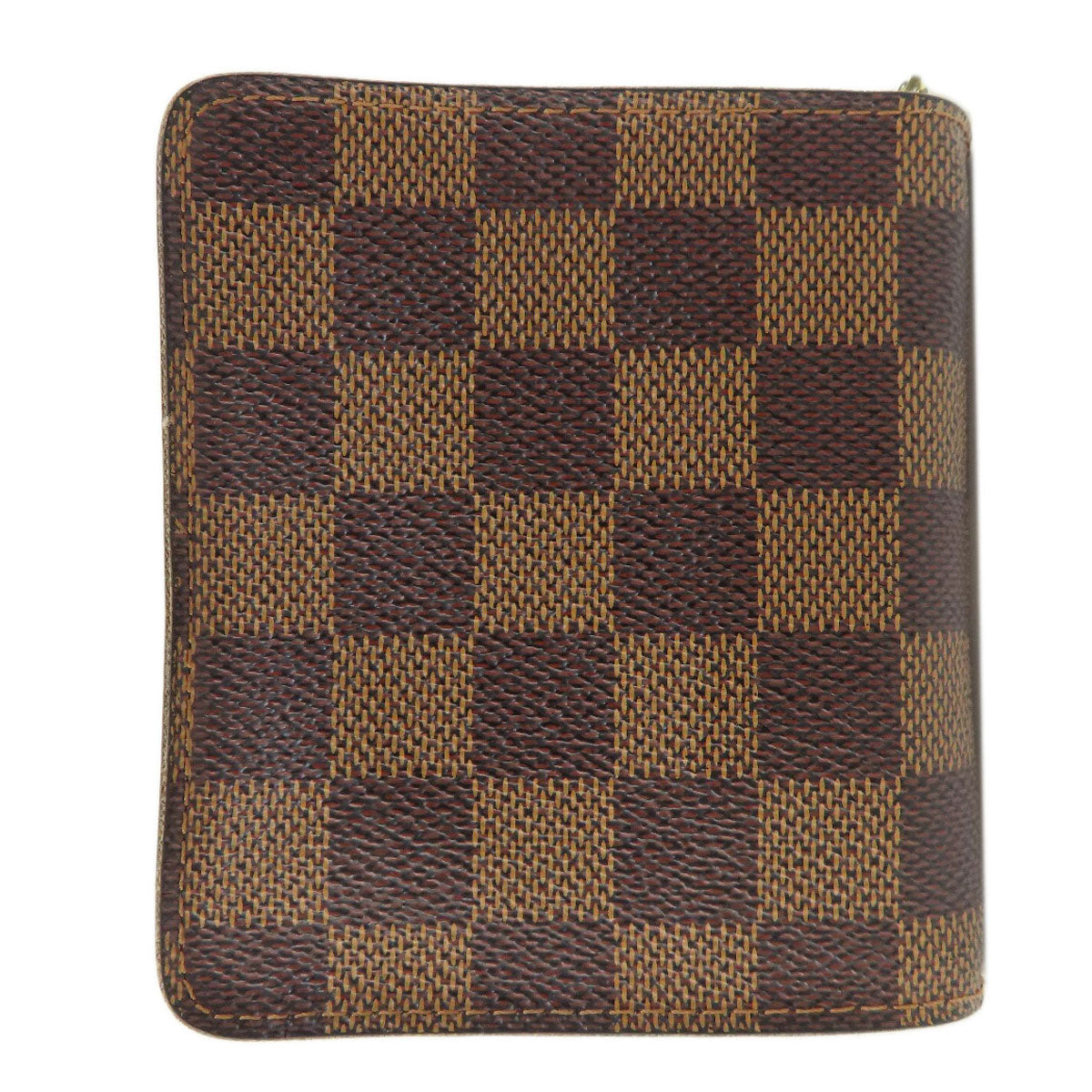 LOUIS VUITTON Bifold Wallet M61668 Damier canvas Brown Compact zip Women  d