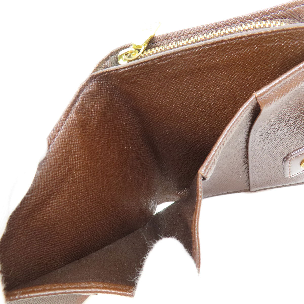 LOUIS VUITTON Bifold Wallet M61668 Damier canvas Brown Compact zip Women  d