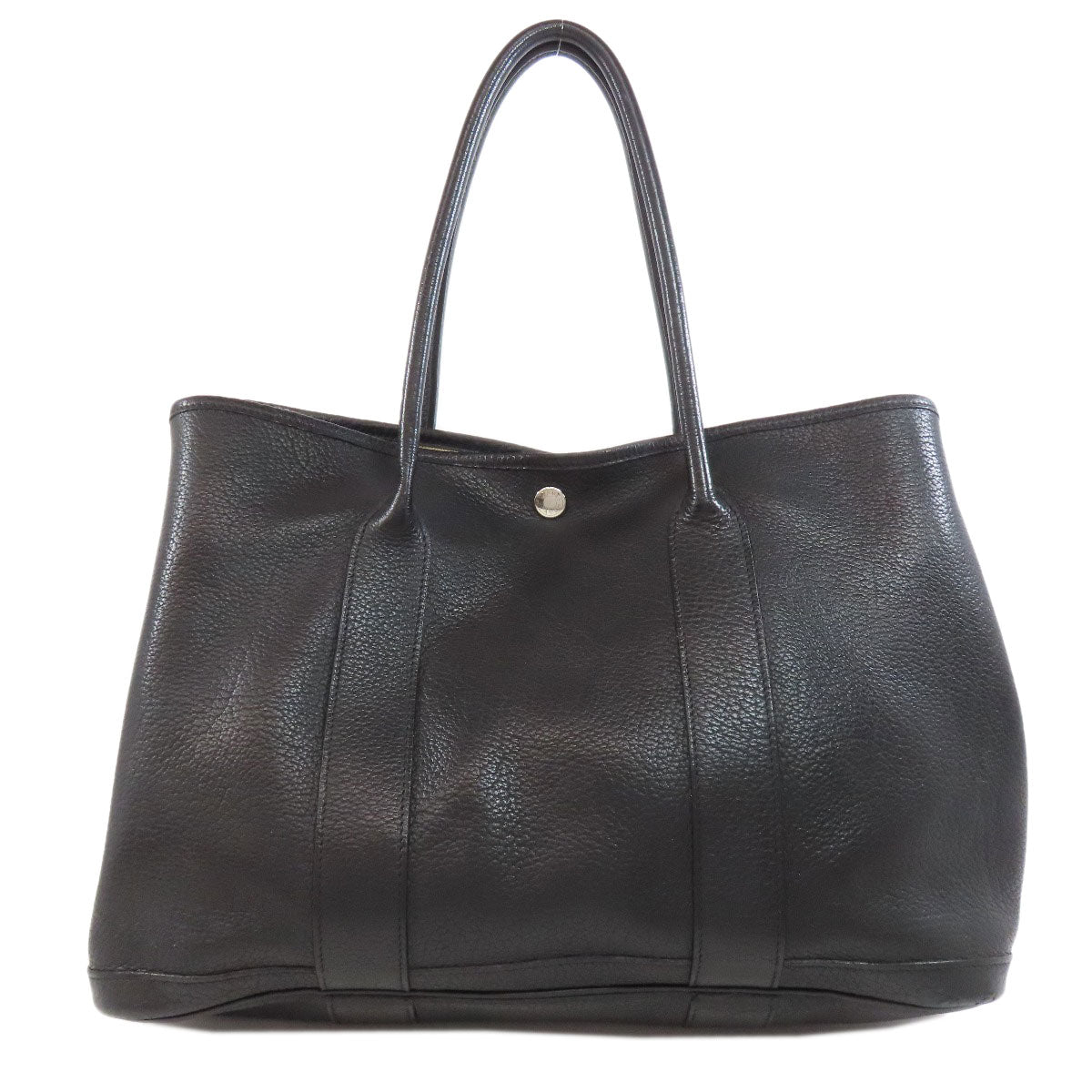 HERMES Tote Bag Togo black Garden Party PM SilverMetal Women  d
