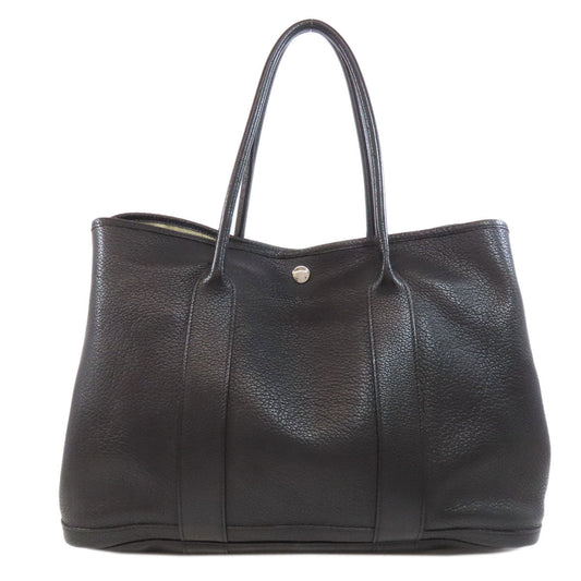 HERMES Tote Bag Togo black Garden Party PM SilverMetal Women  d