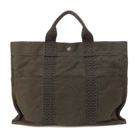 HERMES Tote Bag canvas gray Her LineMM Women  d