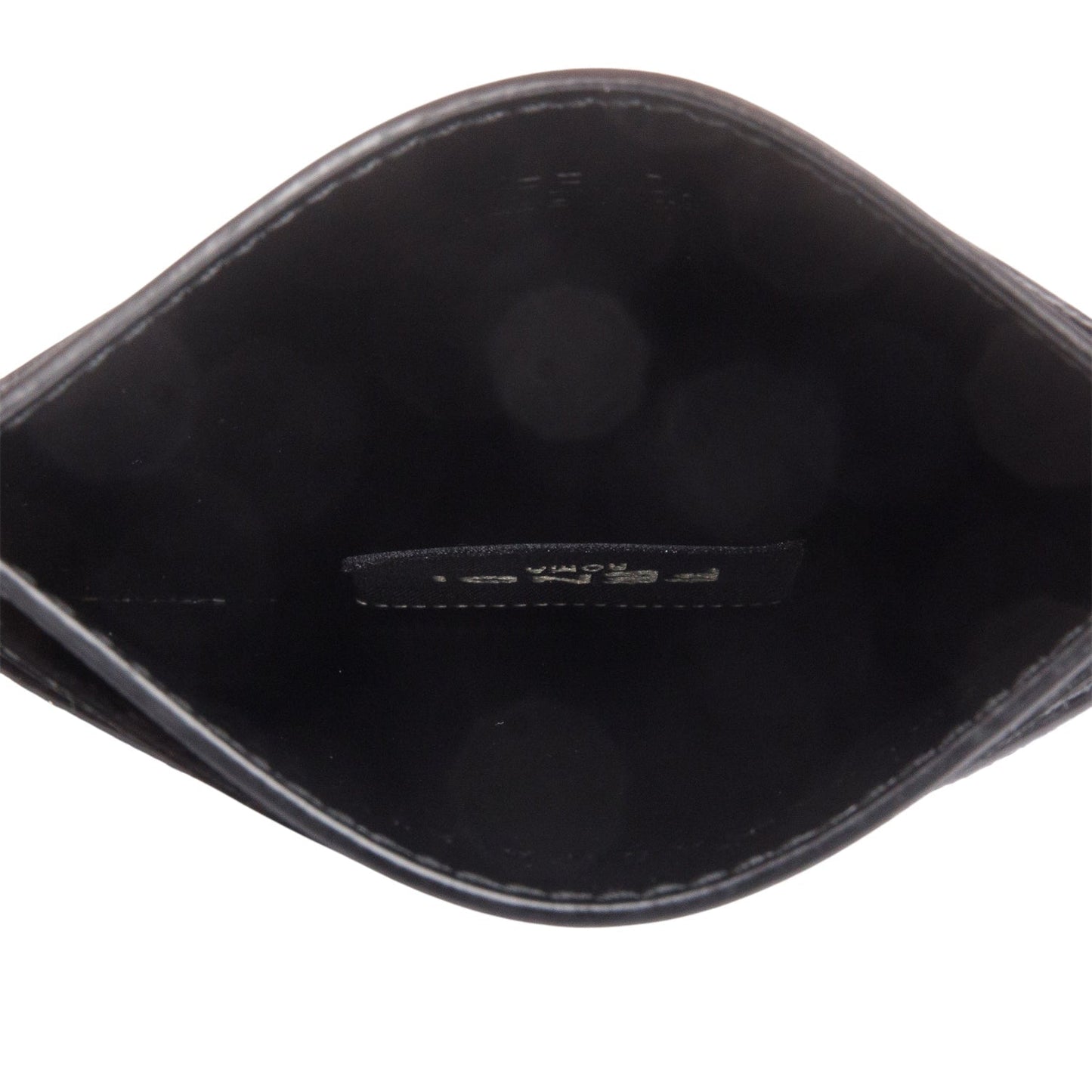 Fendi 2023 Black Calfskin Leather FF Diamonds Card Case