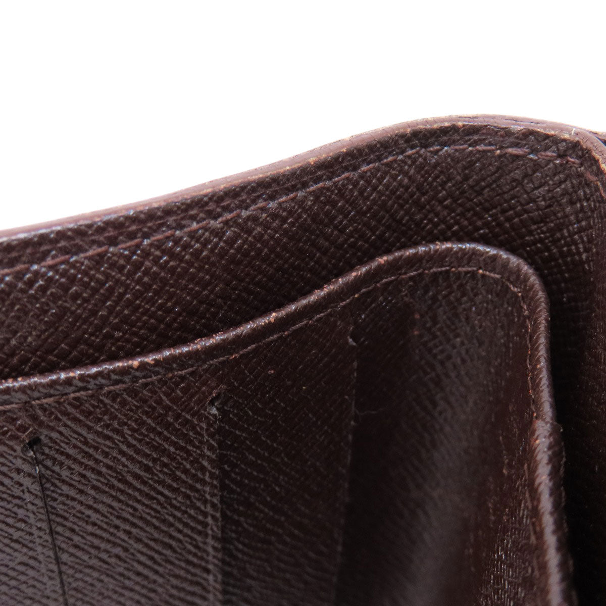 LOUIS VUITTON Bifold Wallet M61668 Damier canvas Brown Compact Zip Damier Ebene Women  d