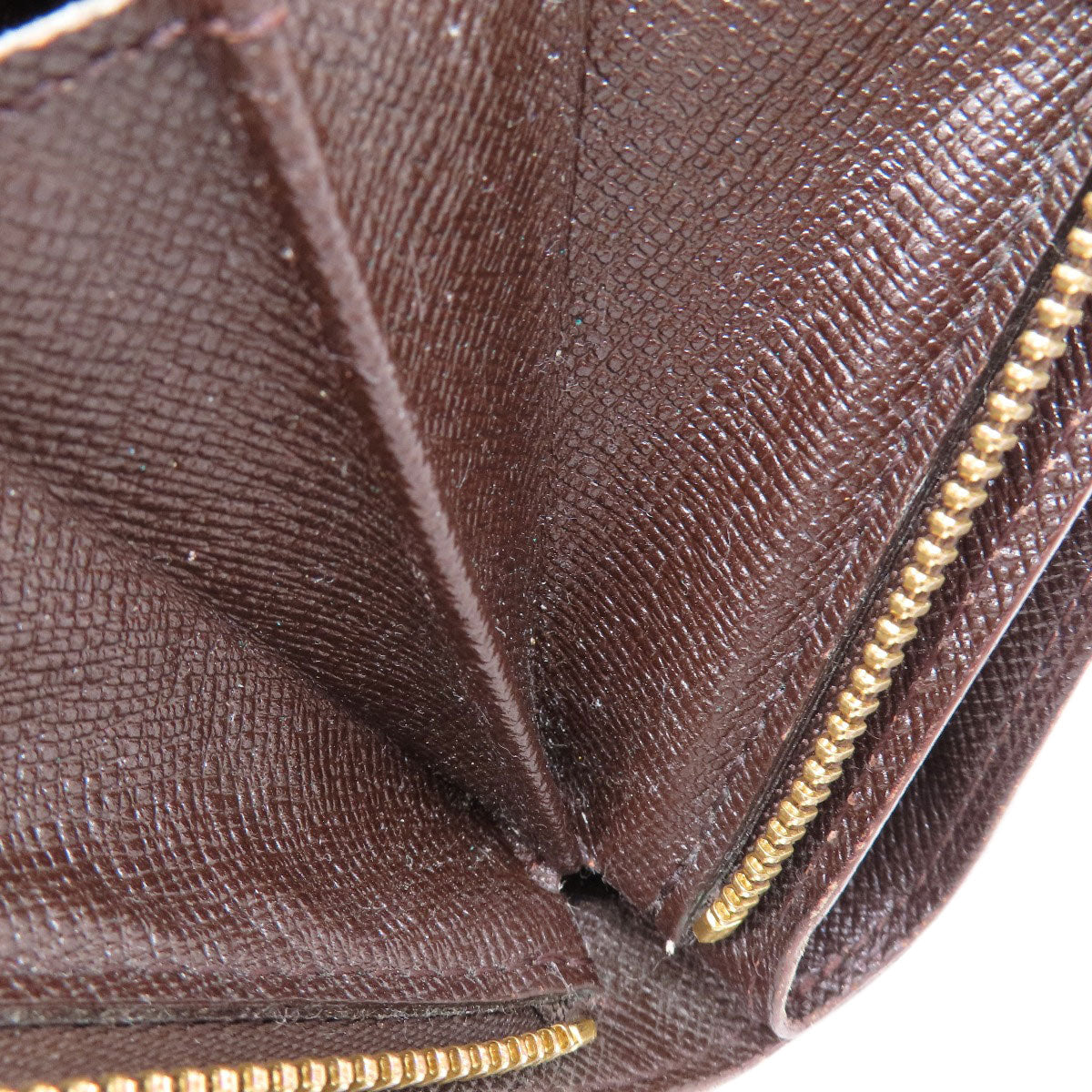 LOUIS VUITTON Bifold Wallet M61668 Damier canvas Brown Compact Zip Damier Ebene Women  d