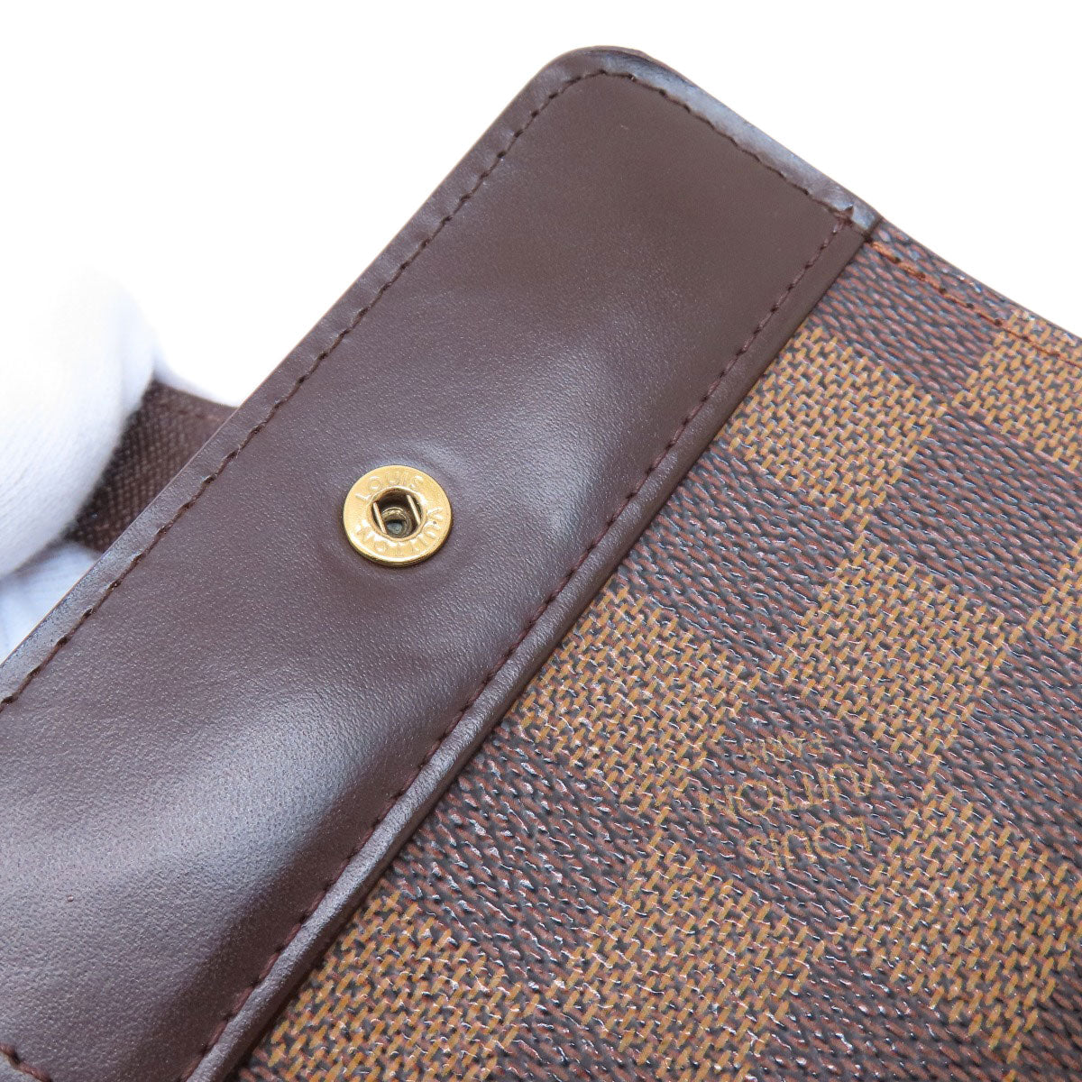 LOUIS VUITTON Bifold Wallet M61668 Damier canvas Brown Compact Zip Damier Ebene Women  d