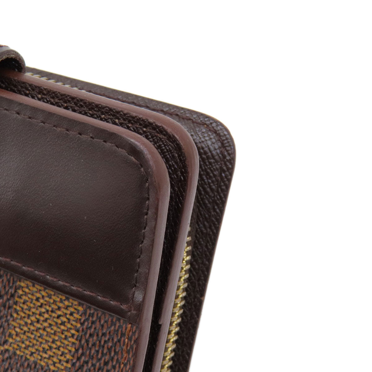LOUIS VUITTON Bifold Wallet M61668 Damier canvas Brown Compact Zip Damier Ebene Women  d