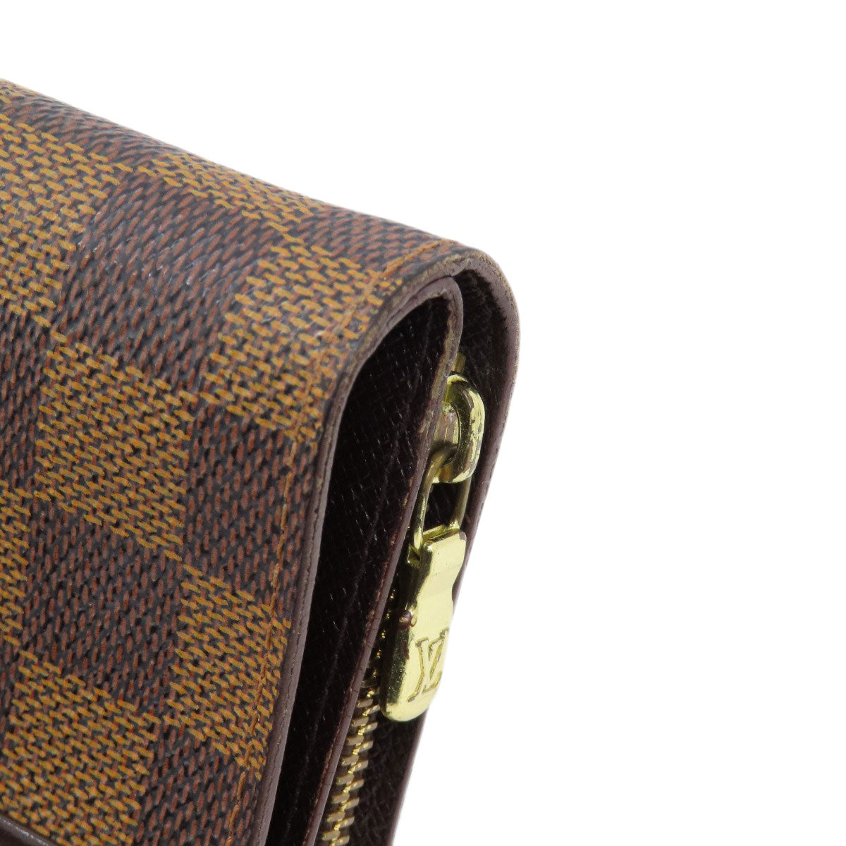LOUIS VUITTON Bifold Wallet M61668 Damier canvas Brown Compact Zip Damier Ebene Women  d