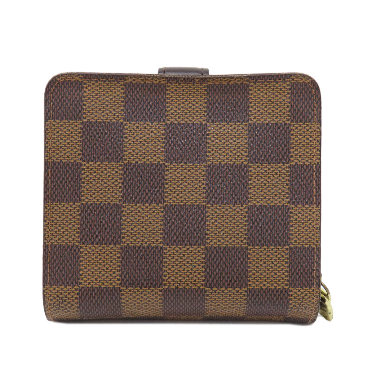 LOUIS VUITTON Bifold Wallet M61668 Damier canvas Brown Compact Zip Damier Ebene Women  d