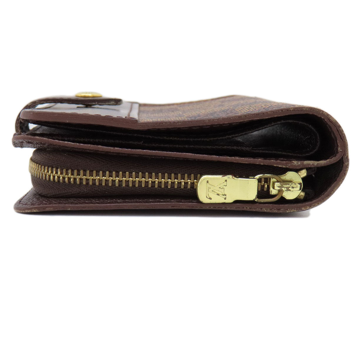 LOUIS VUITTON Bifold Wallet M61668 Damier canvas Brown Compact Zip Damier Ebene Women  d