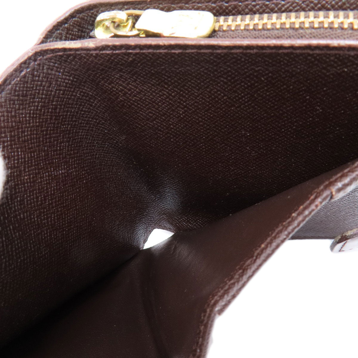 LOUIS VUITTON Bifold Wallet M61668 Damier canvas Brown Compact Zip Damier Ebene Women  d