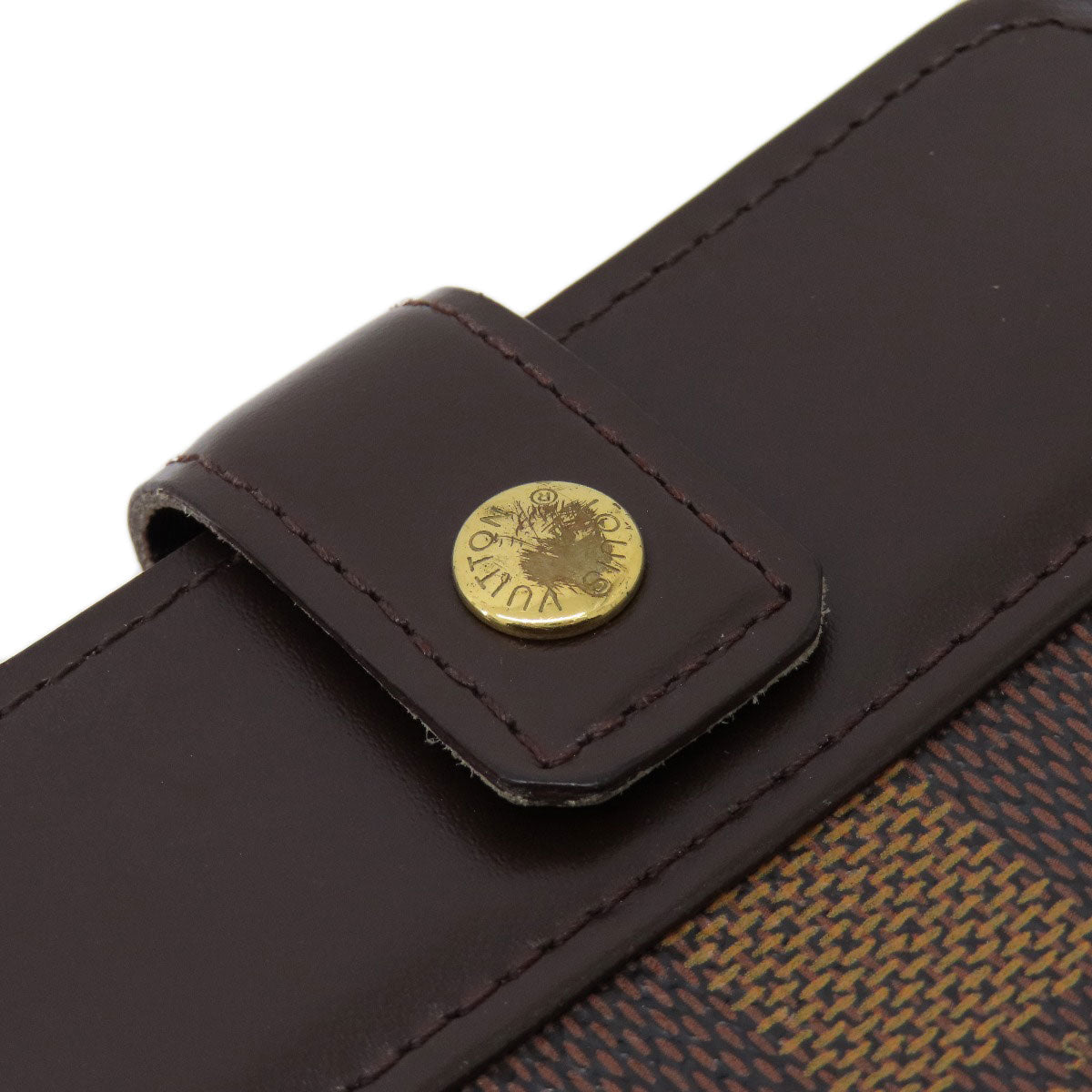 LOUIS VUITTON Bifold Wallet M61668 Damier canvas Brown Compact Zip Damier Ebene Women  d