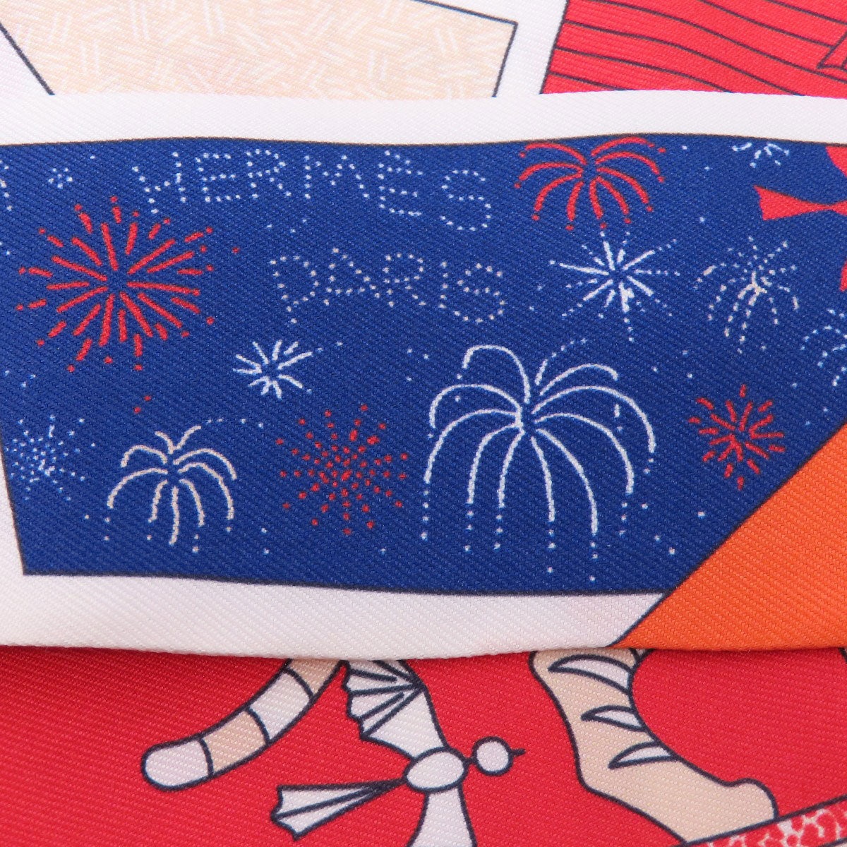 HERMES scarf silk Red Twilly Women  d