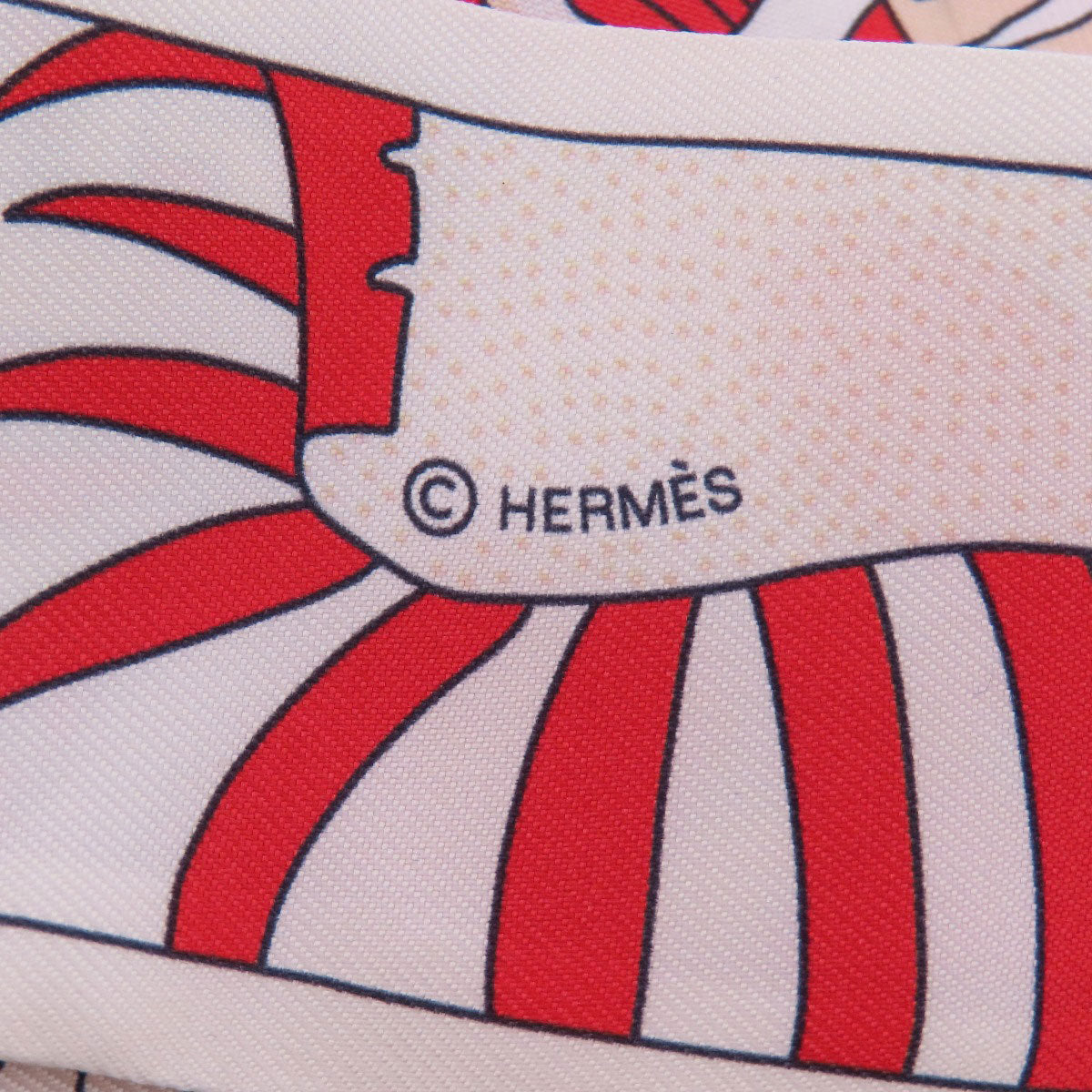 HERMES scarf silk Red Twilly Women  d
