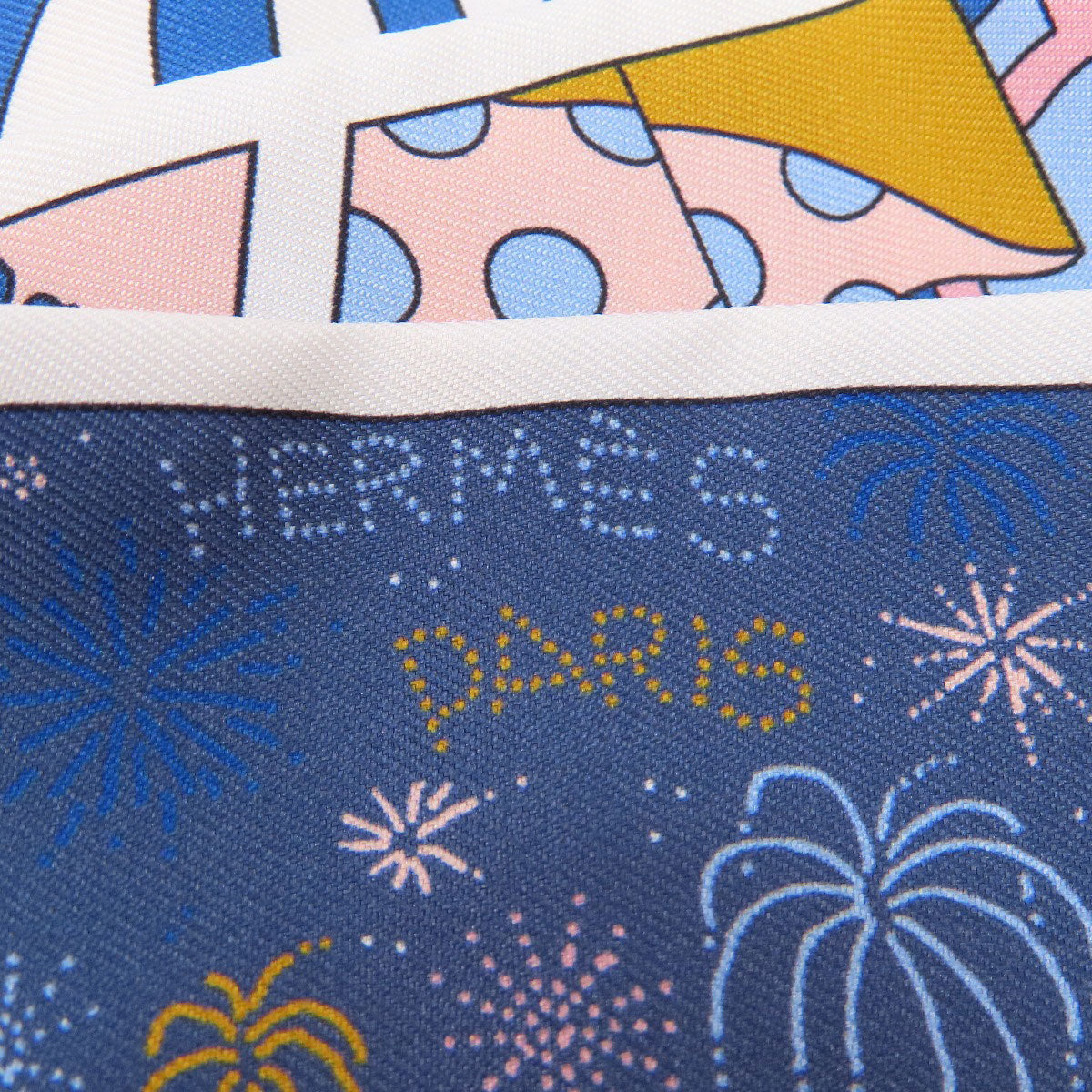 HERMES scarf silk white Twilly Women  d
