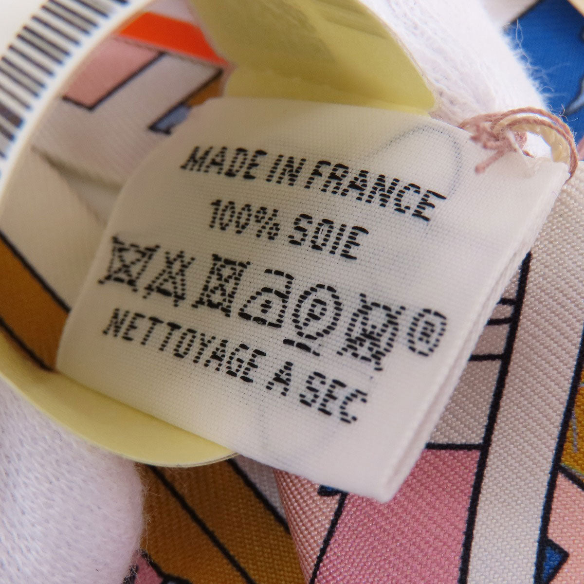 HERMES scarf silk white Twilly Women  d