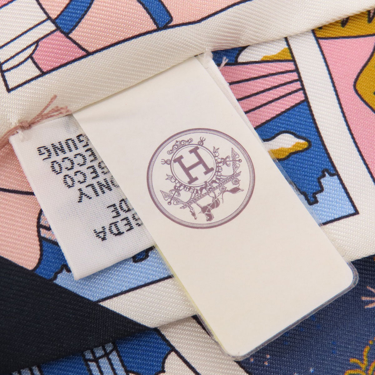 HERMES scarf silk white Twilly Women  d