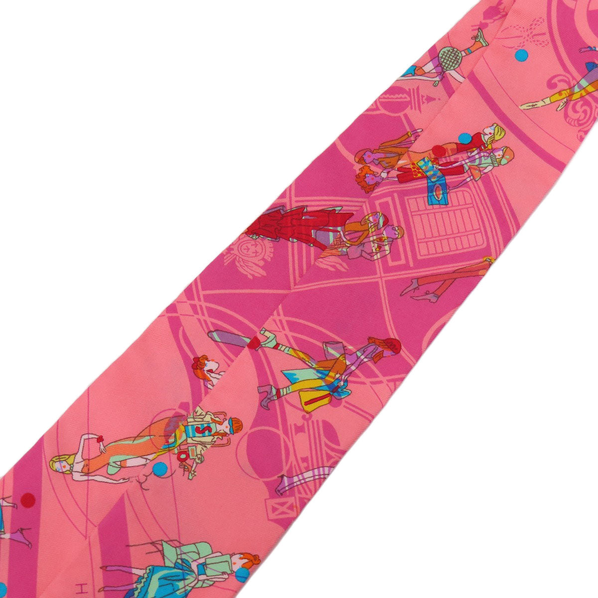 HERMES scarf silk pink Twilly Women  d