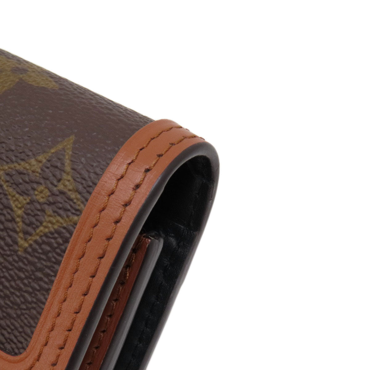 LOUIS VUITTON Bifold Wallet M68725 Monogram reverse Brown Portefeuille Daufine Compact Women  d