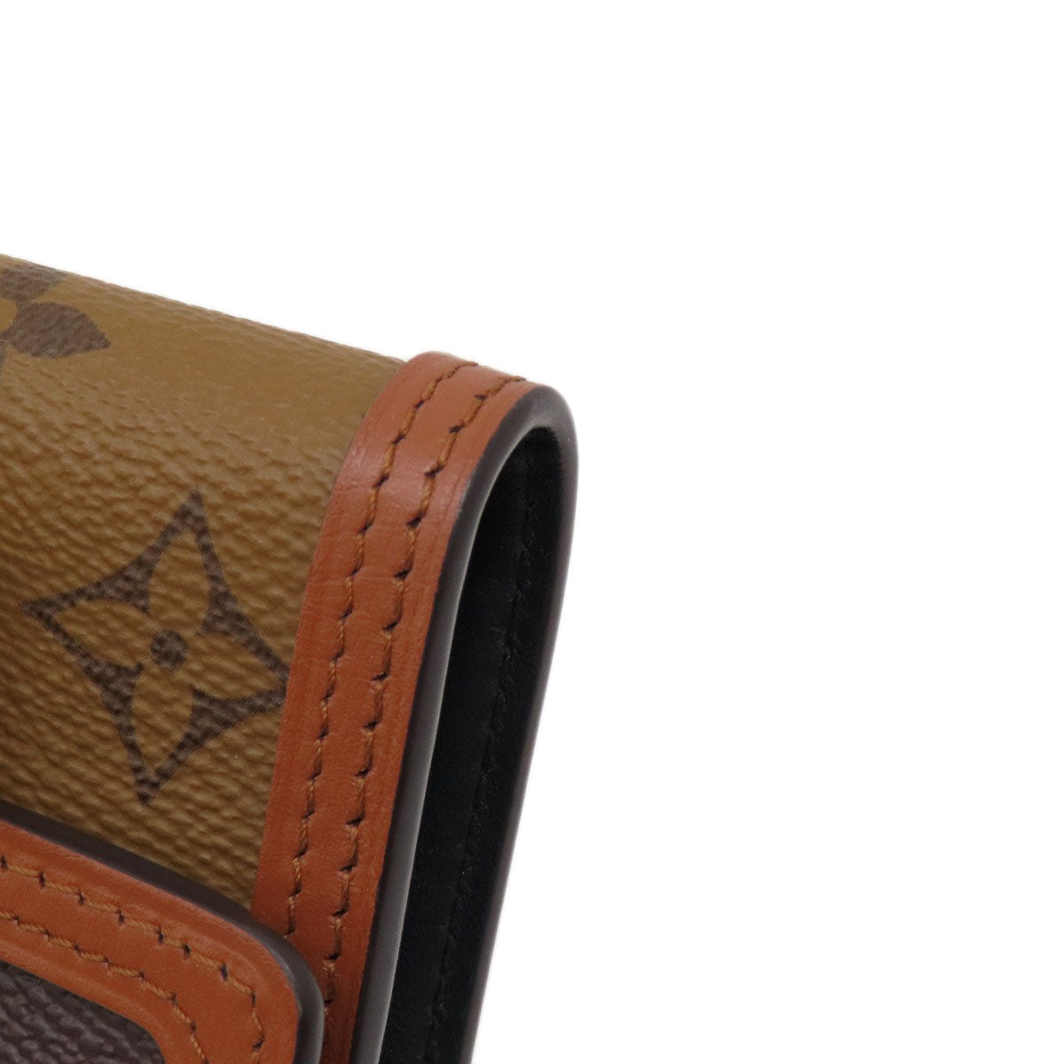 LOUIS VUITTON Bifold Wallet M68725 Monogram reverse Brown Portefeuille Daufine Compact Women  d