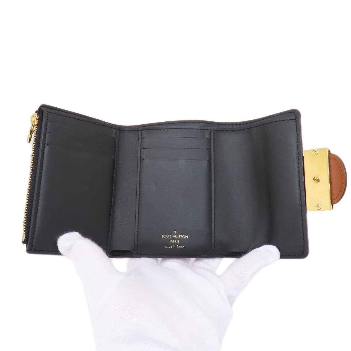 LOUIS VUITTON Bifold Wallet M68725 Monogram reverse Brown Portefeuille Daufine Compact Women  d