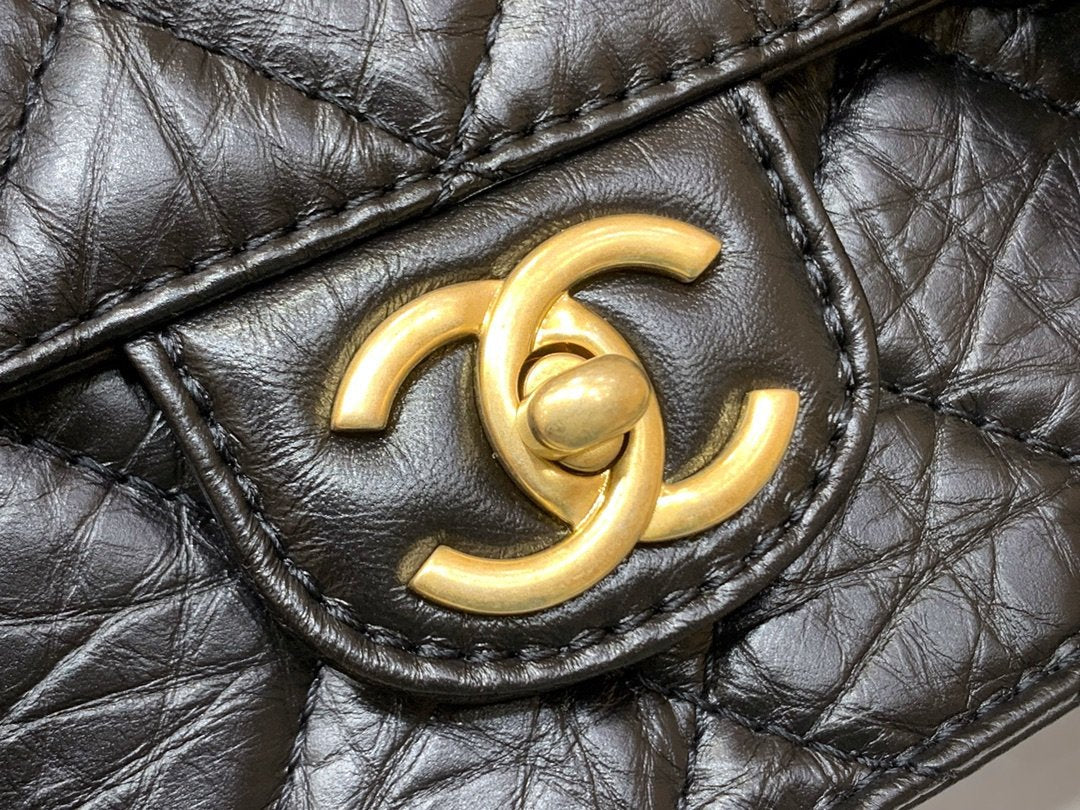 CHL Co Co Shoulder Bag Gold Chain Black 9.8in/25cm
