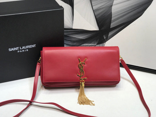 Top Quality Kate Tassel Small Shoulder Bag Red For Women 10.2in/26cm YSL 