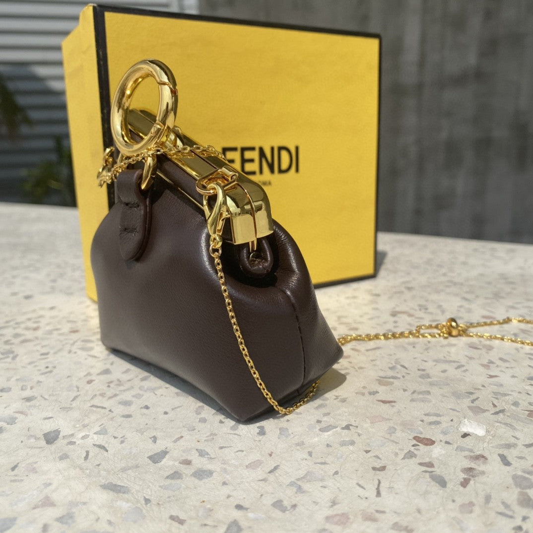 Top QualityTop Quality Nano Top QualityTop Qualityrst Charm Dark Grey Bag For Woman 10cm/4in