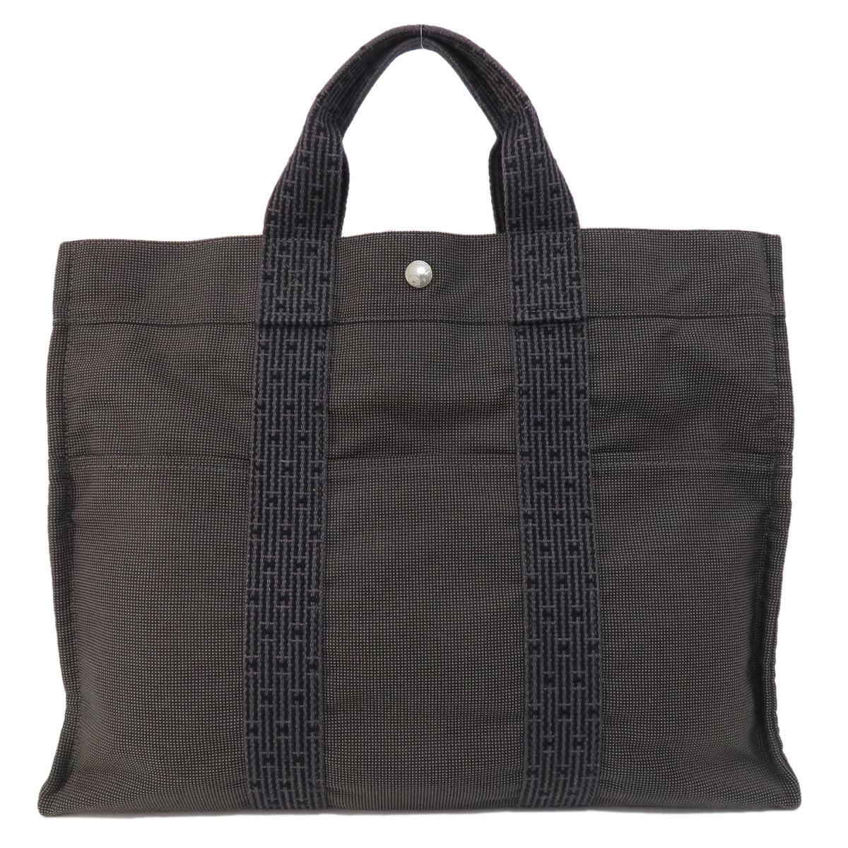HERMES Tote Bag canvas gray Her LineMM Women(Unisex)  d