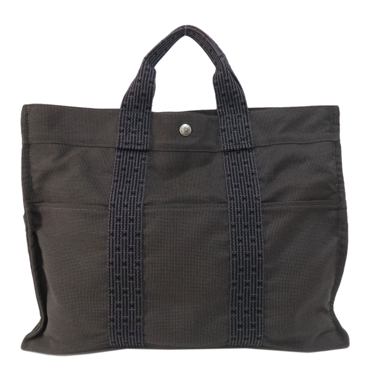 HERMES Tote Bag canvas gray Her LineMM Women(Unisex)  d