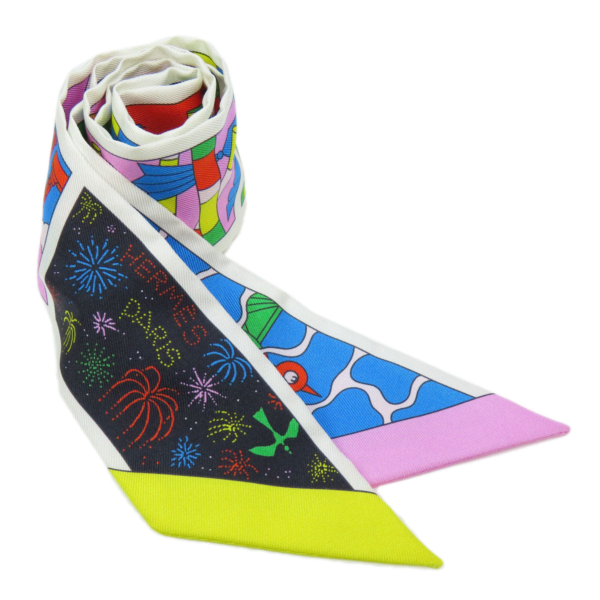 HERMES scarf silk multicolor Twilly Women  d