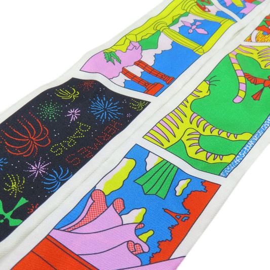 HERMES scarf silk multicolor Twilly Women  d