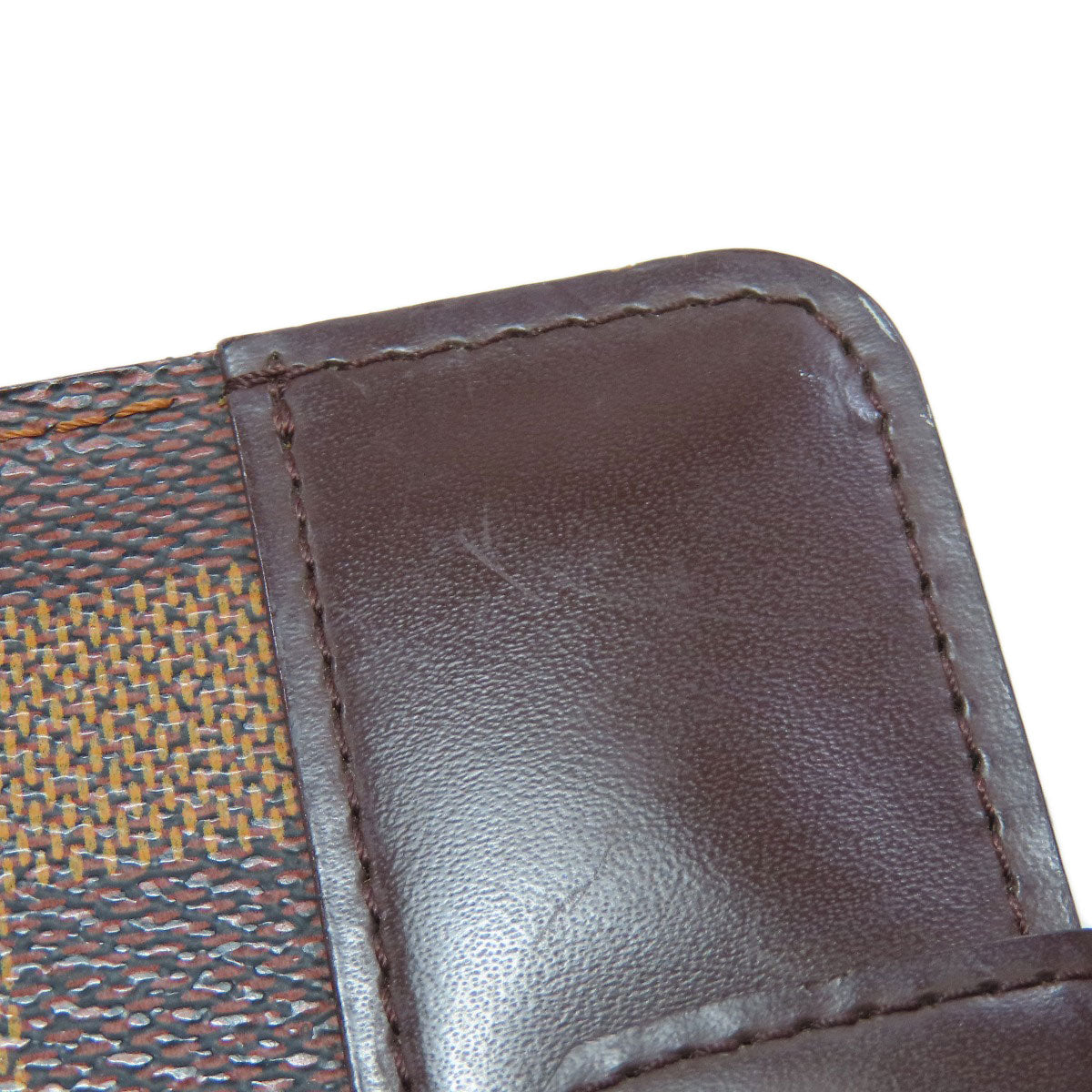 LOUIS VUITTON Bifold Wallet M61668 Damier canvas Brown Compact zip Women  d