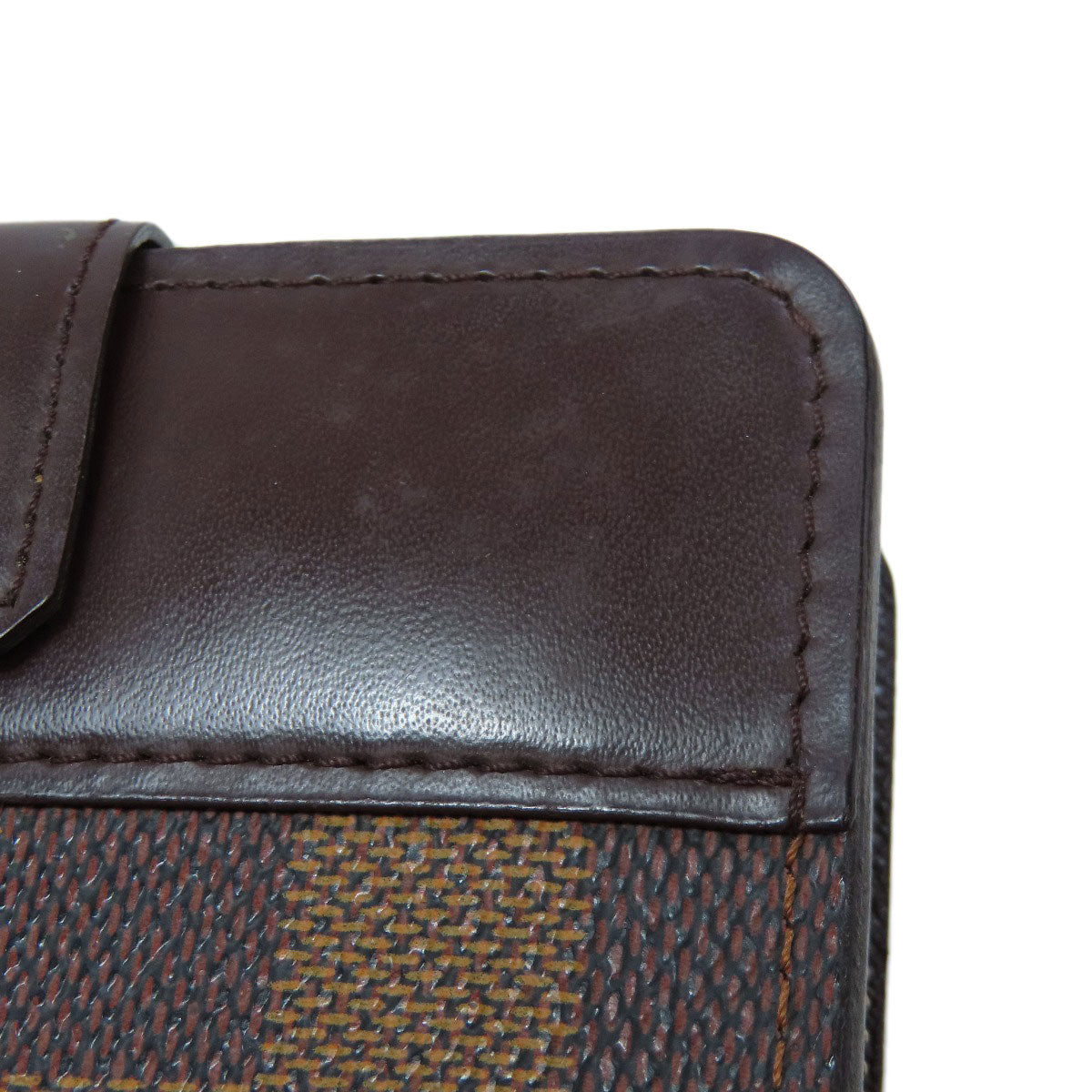 LOUIS VUITTON Bifold Wallet M61668 Damier canvas Brown Compact zip Women  d