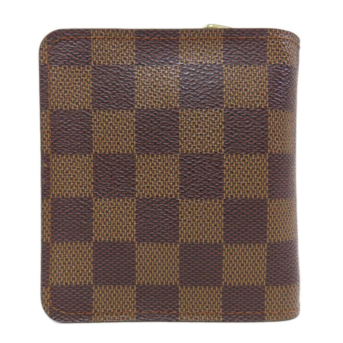 LOUIS VUITTON Bifold Wallet M61668 Damier canvas Brown Compact zip Women  d