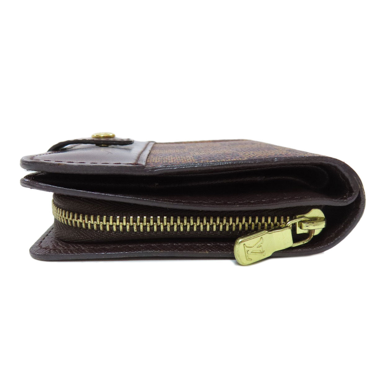 LOUIS VUITTON Bifold Wallet M61668 Damier canvas Brown Compact zip Women  d
