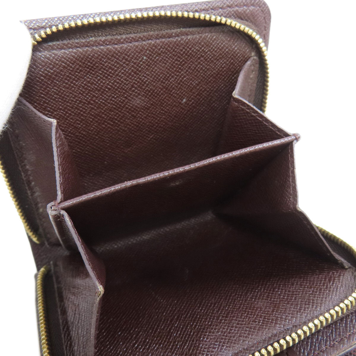 LOUIS VUITTON Bifold Wallet M61668 Damier canvas Brown Compact zip Women  d