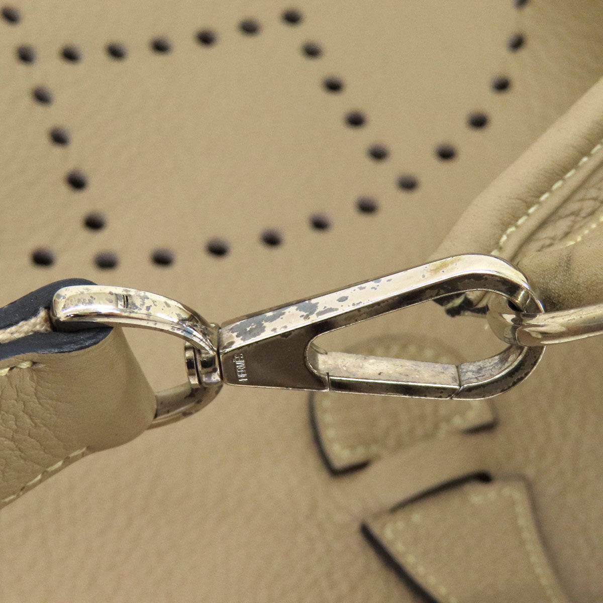 HERMES Shoulder Bag Taurillon Clemence Ocher Evelyn 3 SilverMetal Women  d