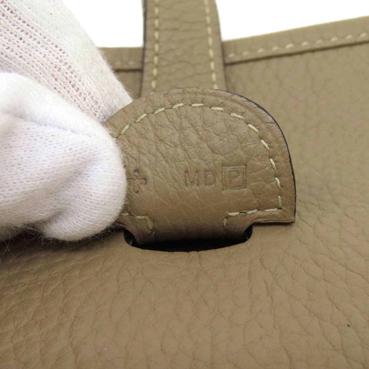 HERMES Shoulder Bag Taurillon Clemence Ocher Evelyn 3 SilverMetal Women  d