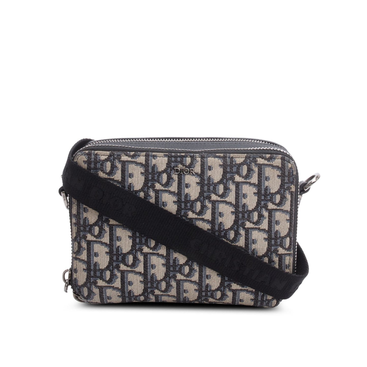 Christion Dior 2020 Oblique Jacquard Zipped Pouch Crossbody
