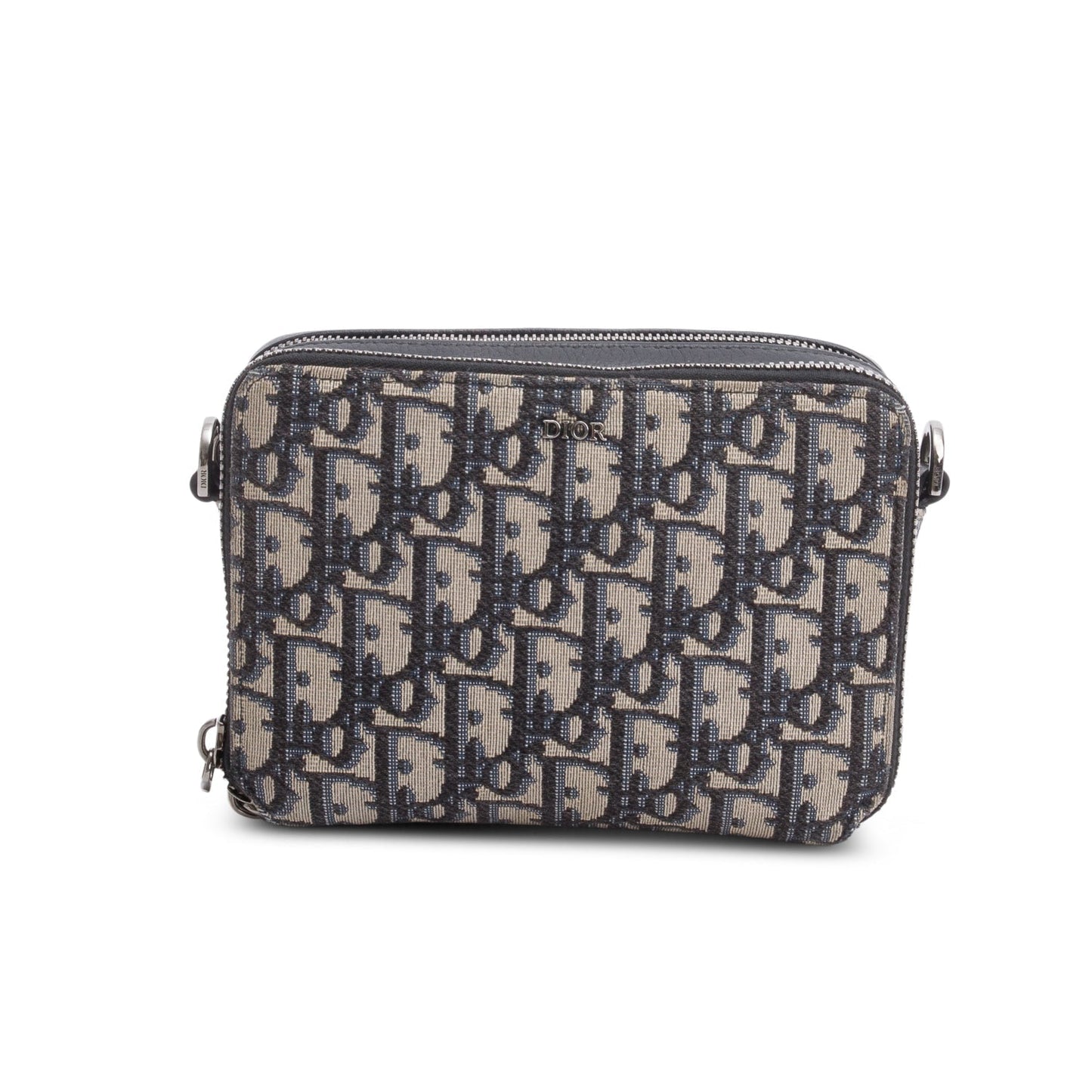 Christion Dior 2020 Oblique Jacquard Zipped Pouch Crossbody
