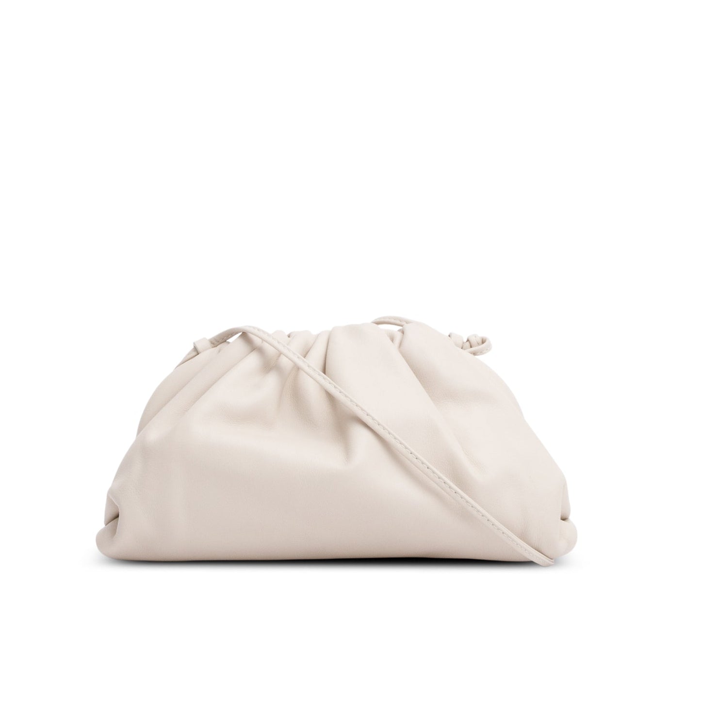 Bottega Veneta White Butter Calfskin Leather The Mini Pouch
