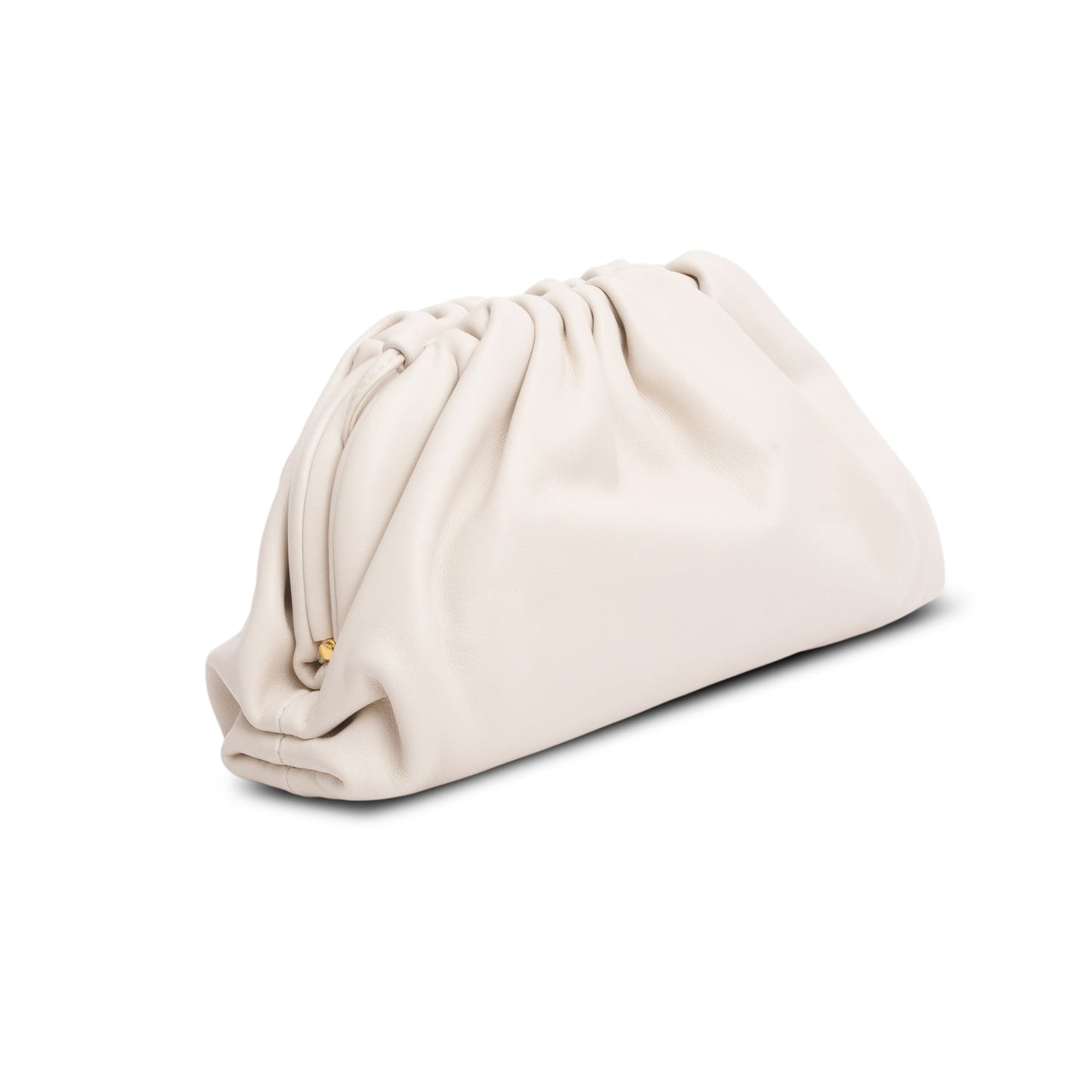 Bottega Veneta White Butter Calfskin Leather The Mini Pouch