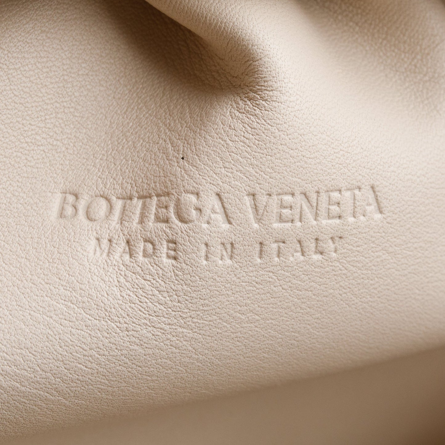 Bottega Veneta White Butter Calfskin Leather The Mini Pouch