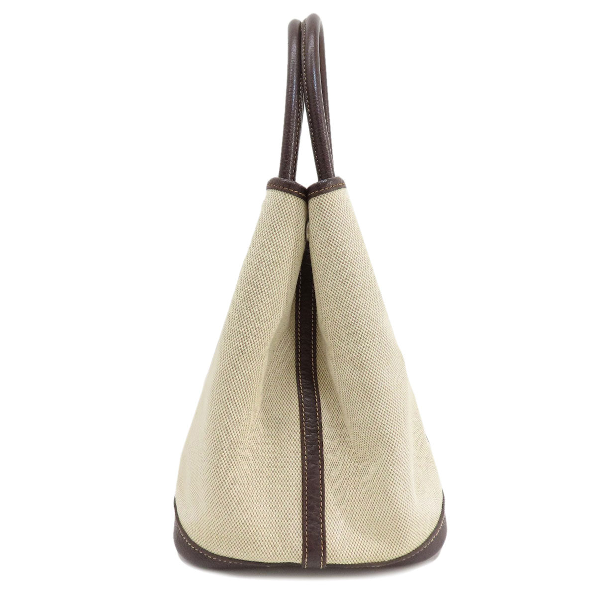 HERMES Tote Bag Tower ash beige Garden Party PM Maroon SilverMetal Women  d