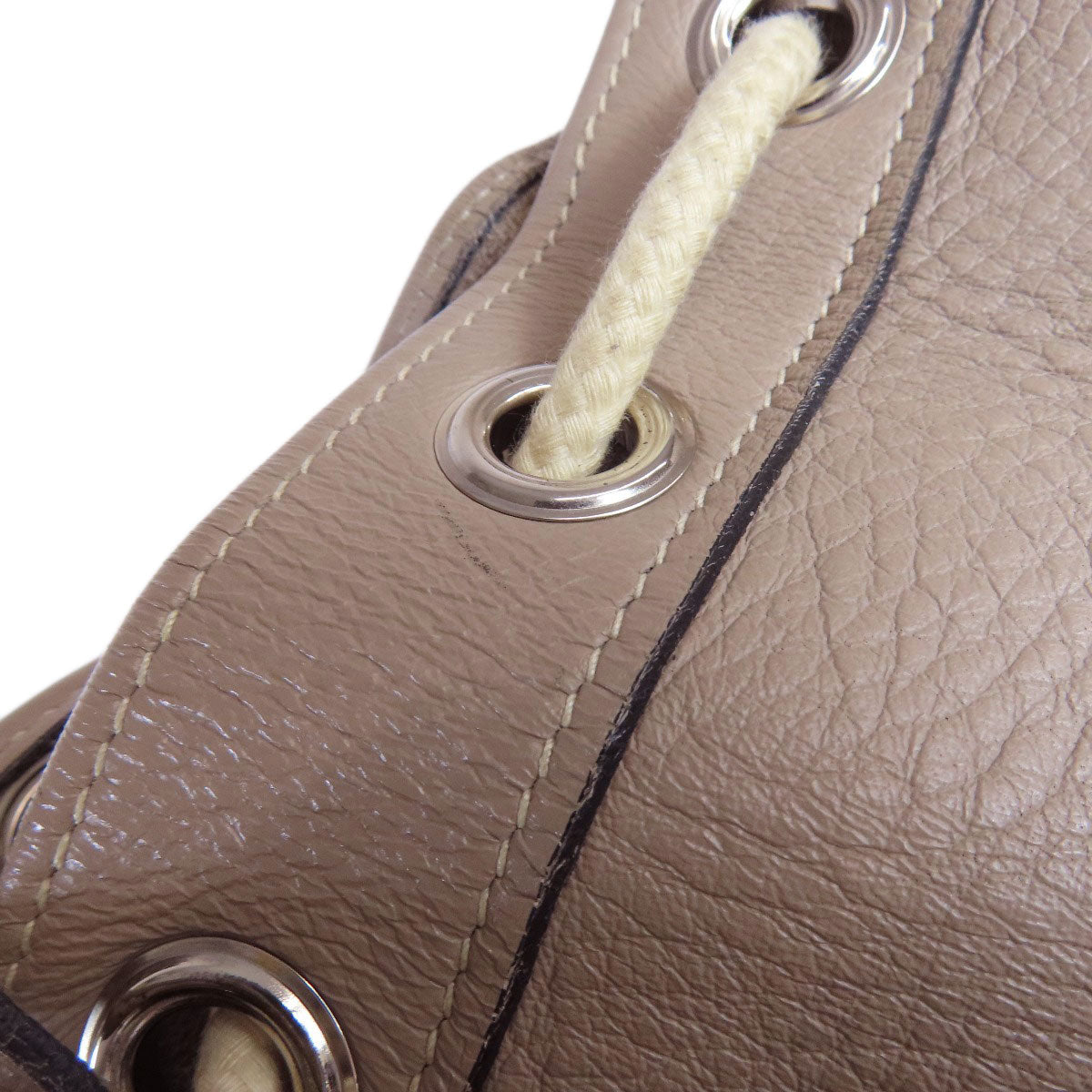 HERMES Tote Bag Calfskin gray Lunch one belt Women  d