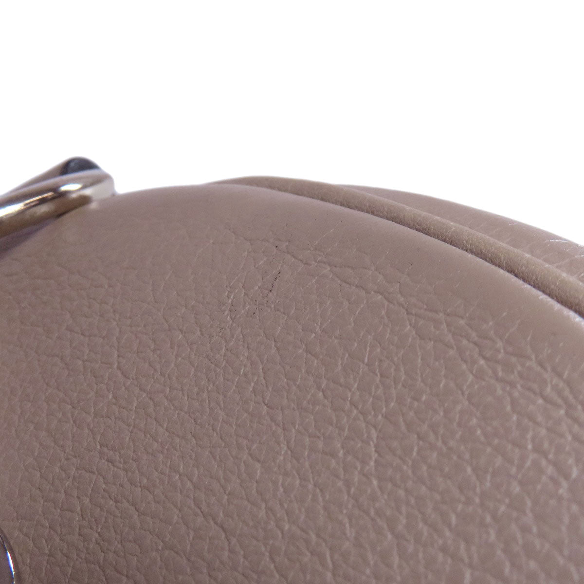 HERMES Tote Bag Calfskin gray Lunch one belt Women  d