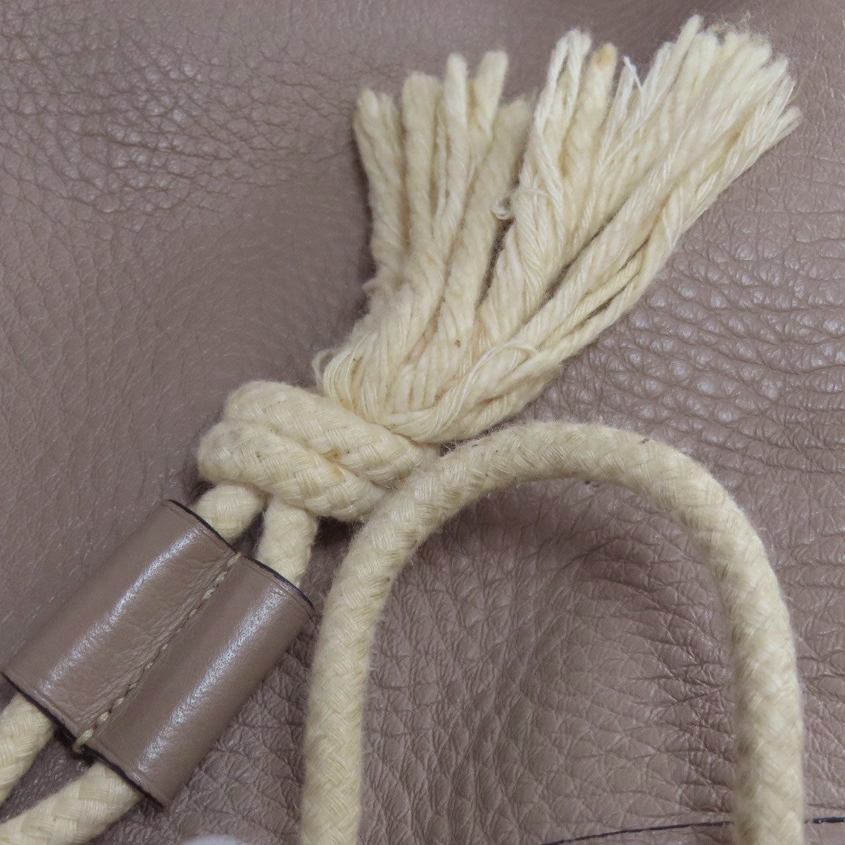 HERMES Tote Bag Calfskin gray Lunch one belt Women  d