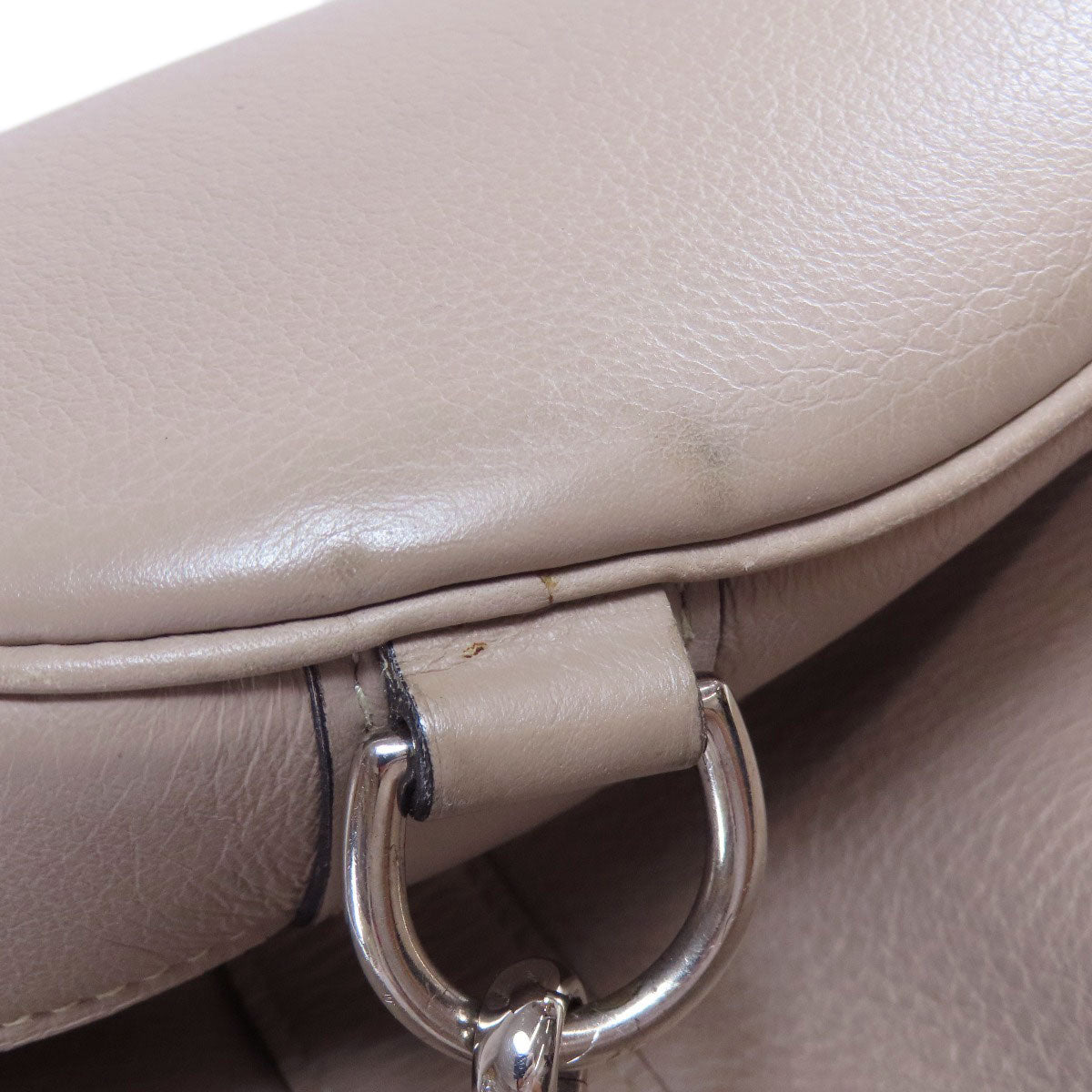 HERMES Tote Bag Calfskin gray Lunch one belt Women  d